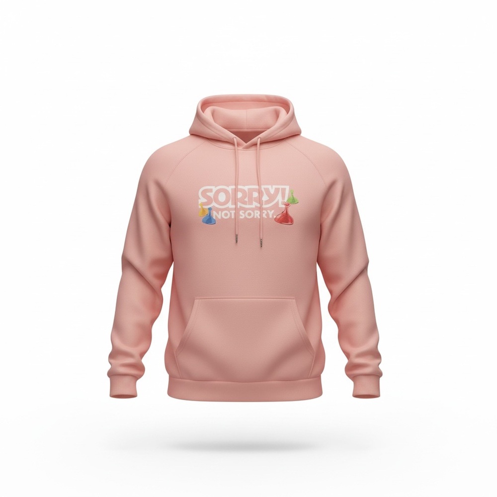Pink Hoodie with Graphic Print